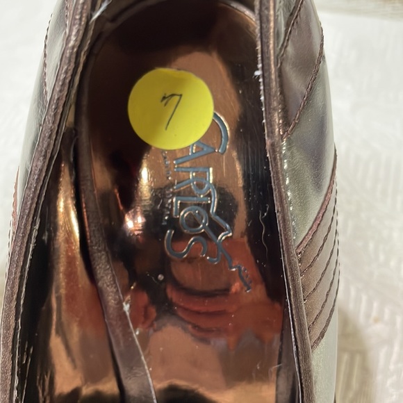 Carlos Santana Casino Metallic Pewter and Bronze Stiletto Heels Pointed Toe sz8 - Picture 4 of 6